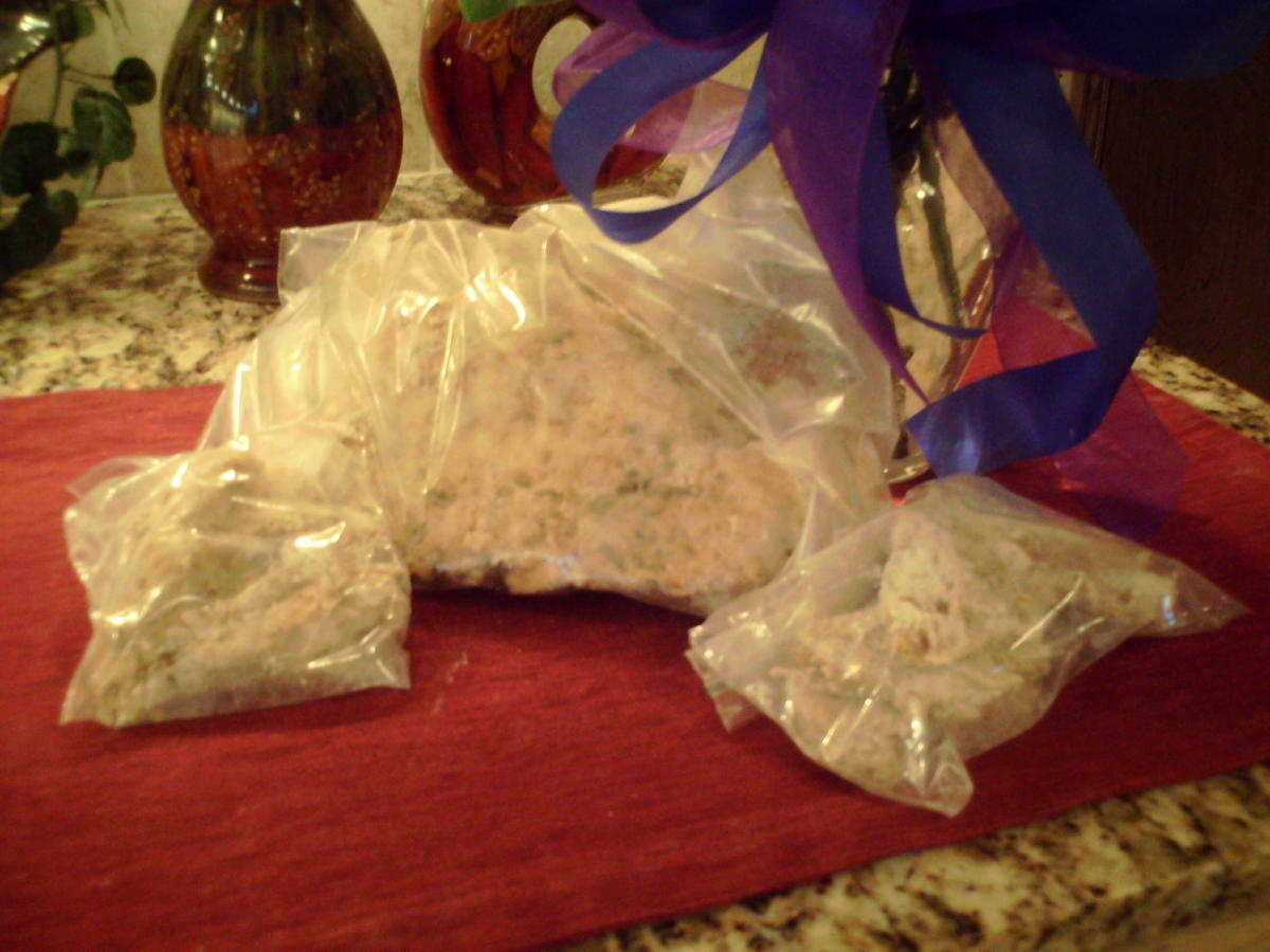 "Salmon Crack" bagged and ready for the freezer or training.