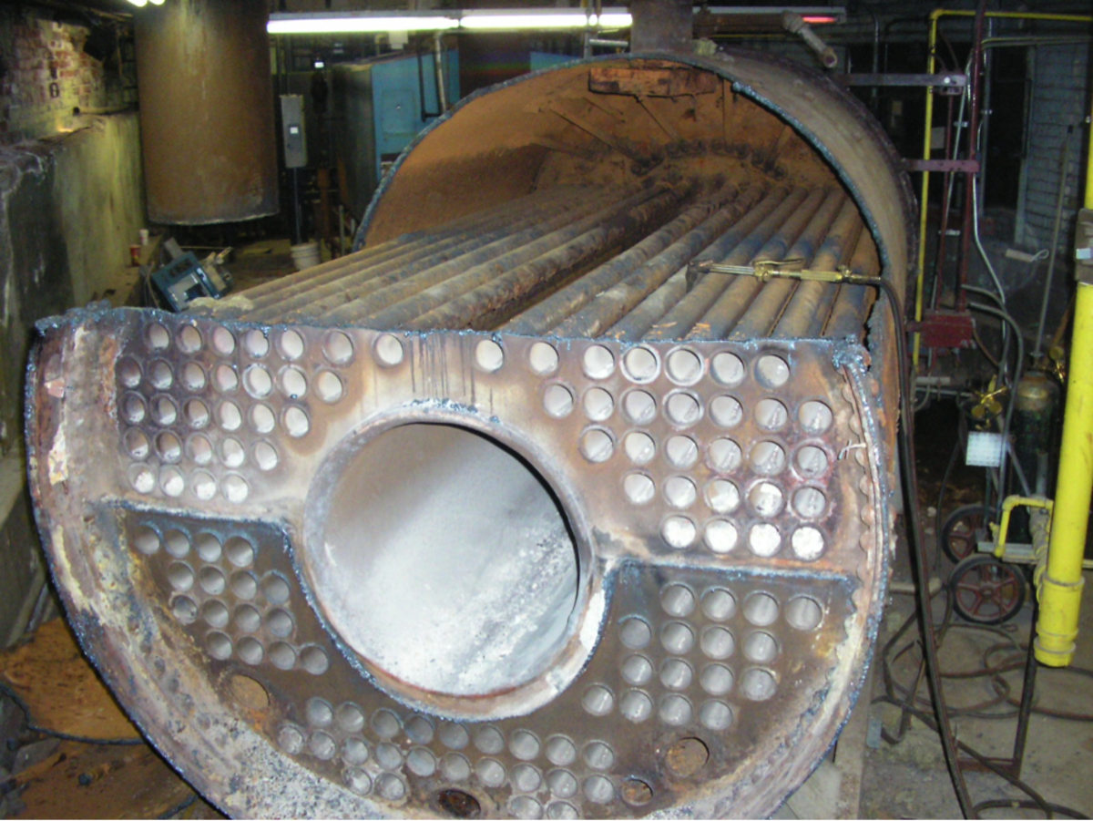 The inside of a steam boiler has many more tubes than the inside of a steam generator.