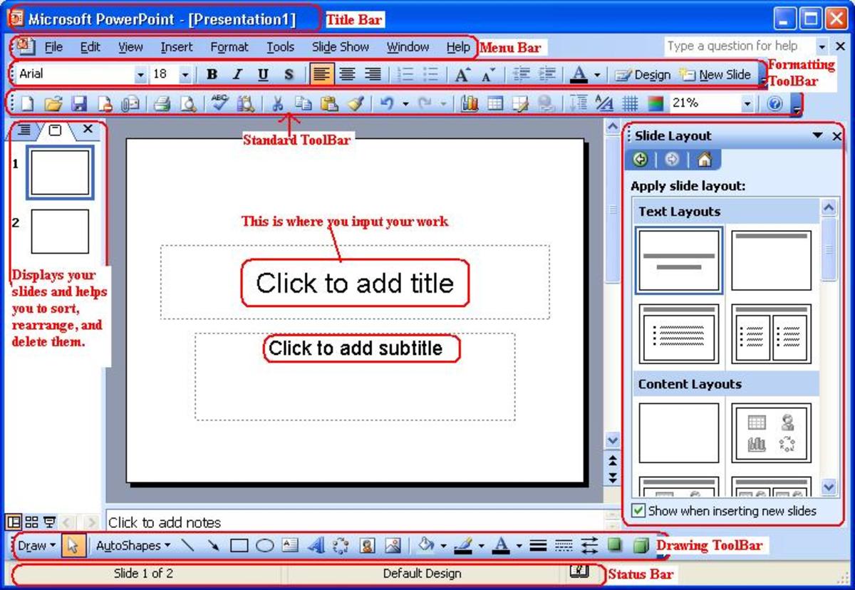 Working With Microsoft Office PowerPoint 2003 to Create a