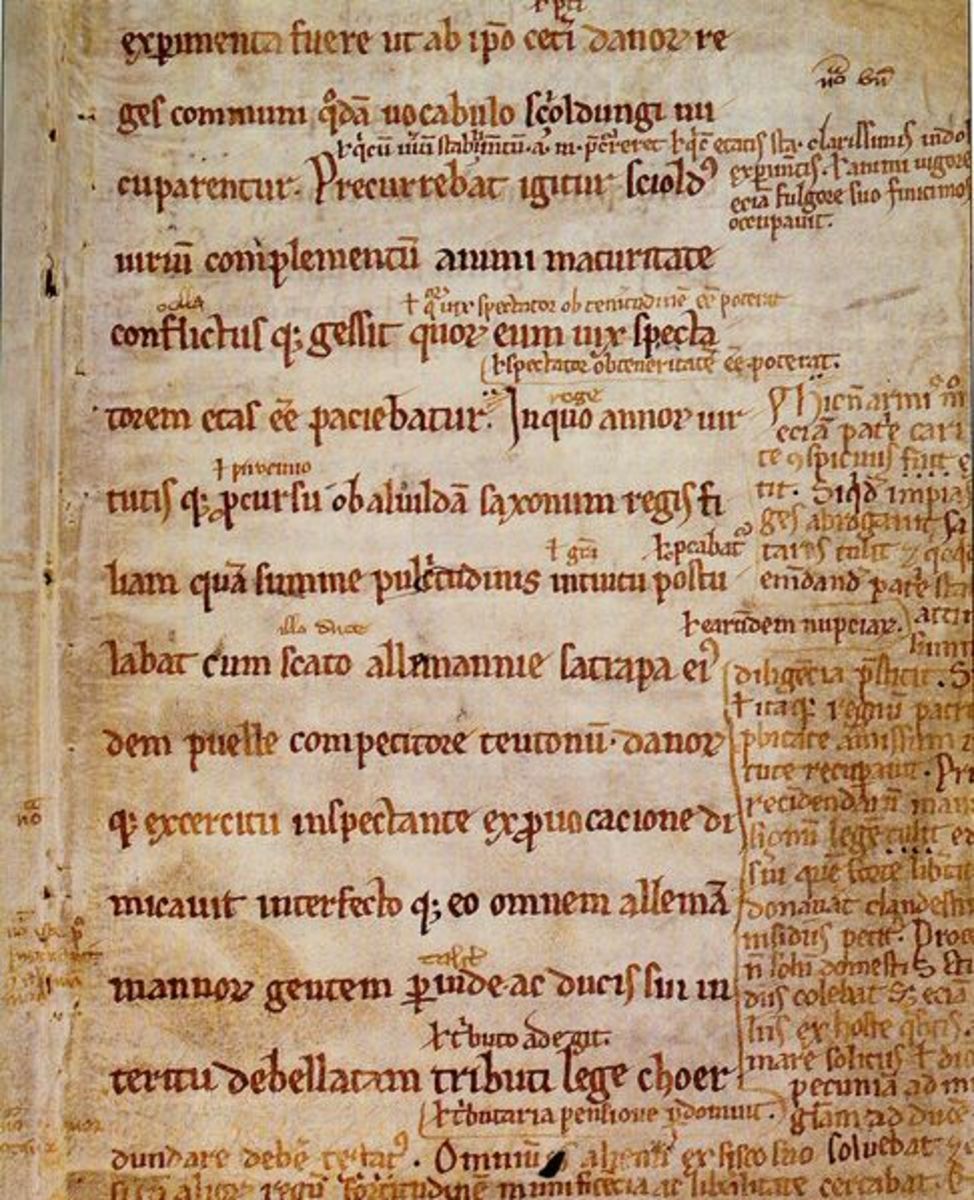 Piece of the Angers fragment of the Gesta Danorum
