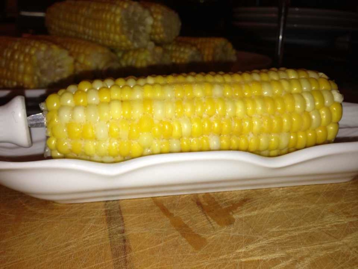 Buttered corn on the cob