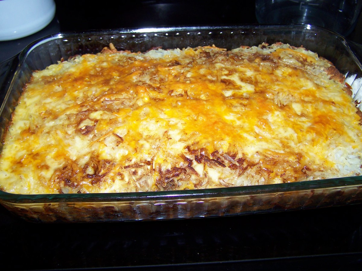 The sausage and egg breakfast casserole.