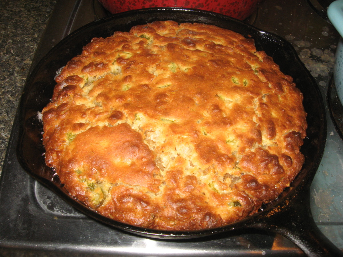 This Mexican cornbread calls for cracklings, onion, and jalapeños. 