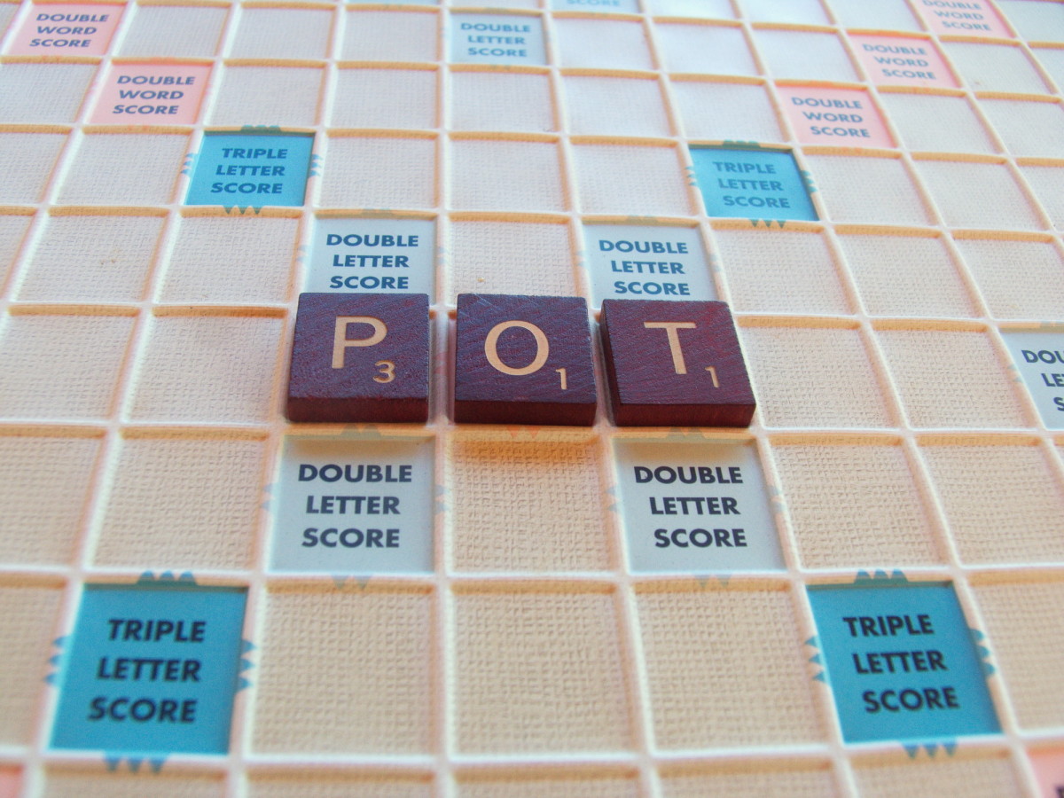 A Scrabble game in play: This is their word.