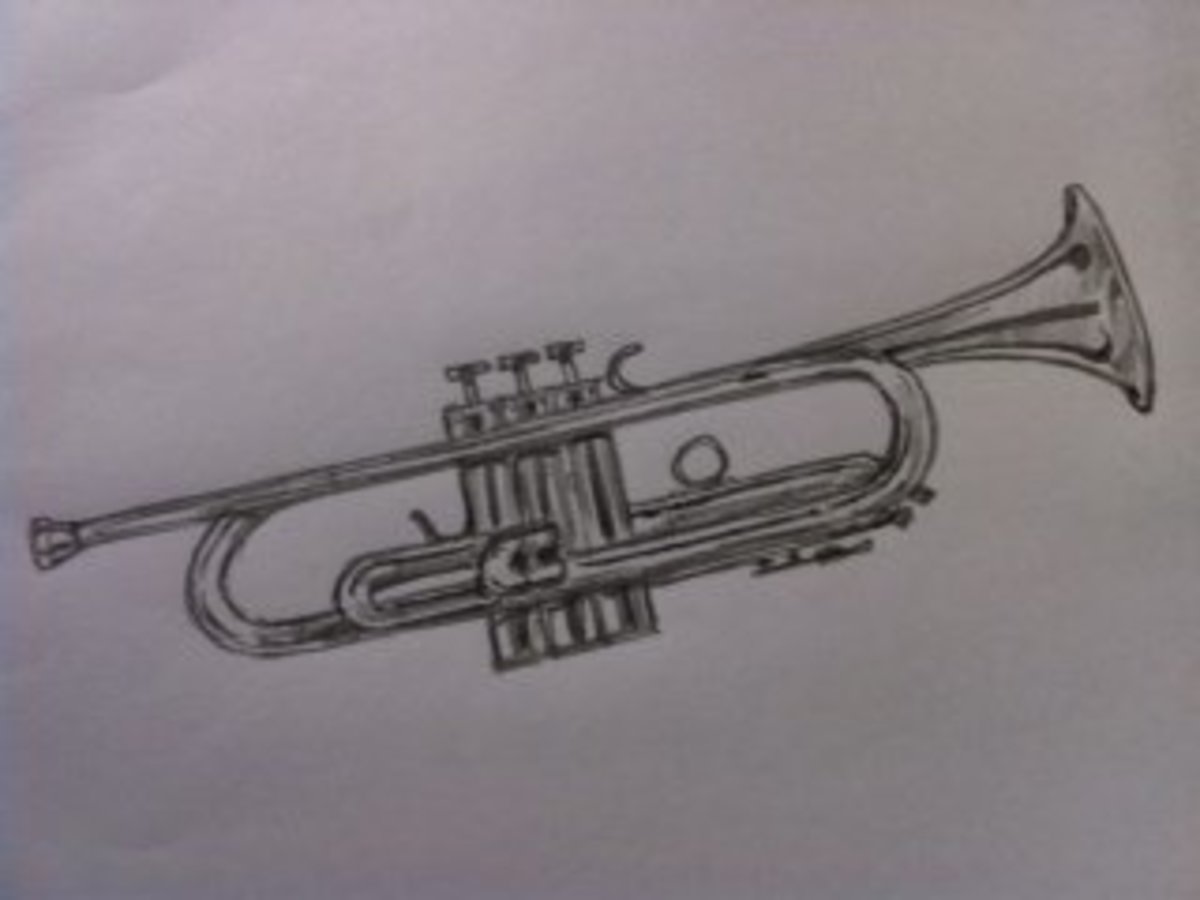 Drawing a trumpet doesn't have to be difficult!