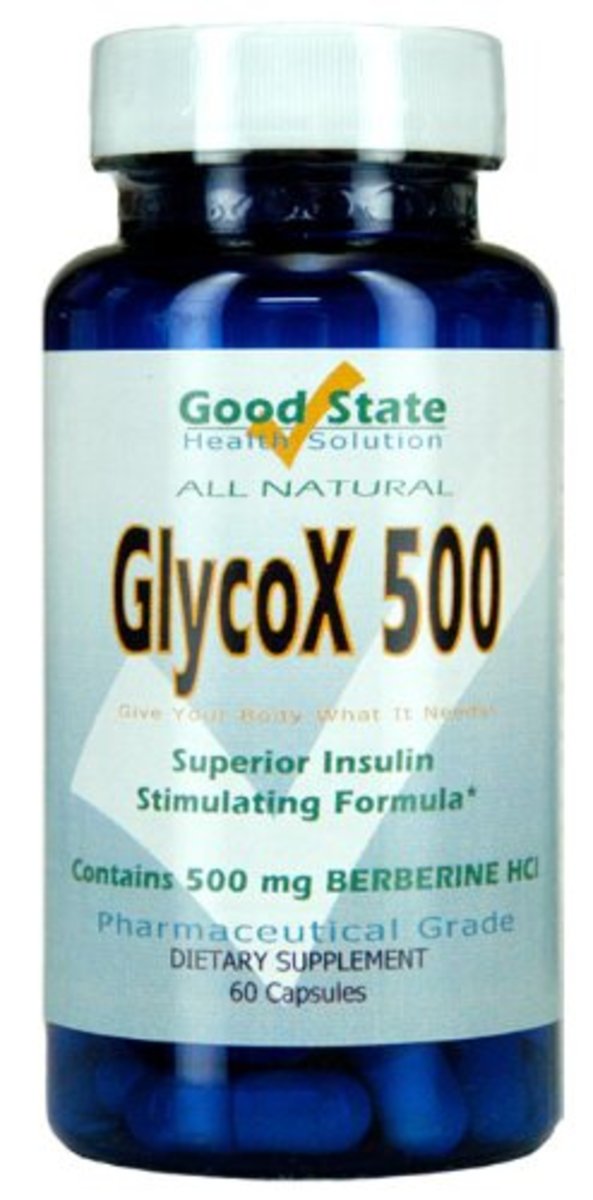 Bottle of GlycoX 500mg