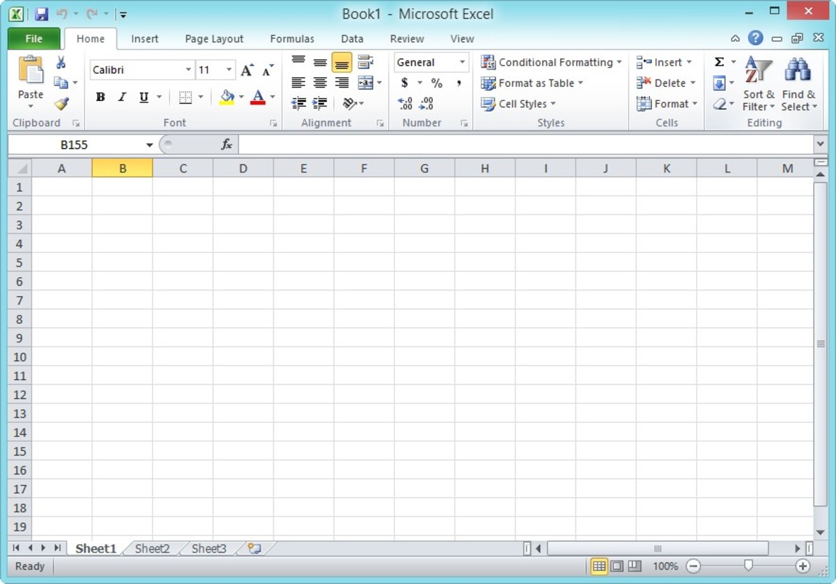 A basic Excel workbook. 