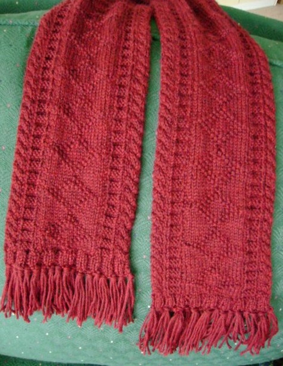 Knitting Hints: How to Make and Attach Fringe Tassels to a Scarf, Shawl, or Sweater
