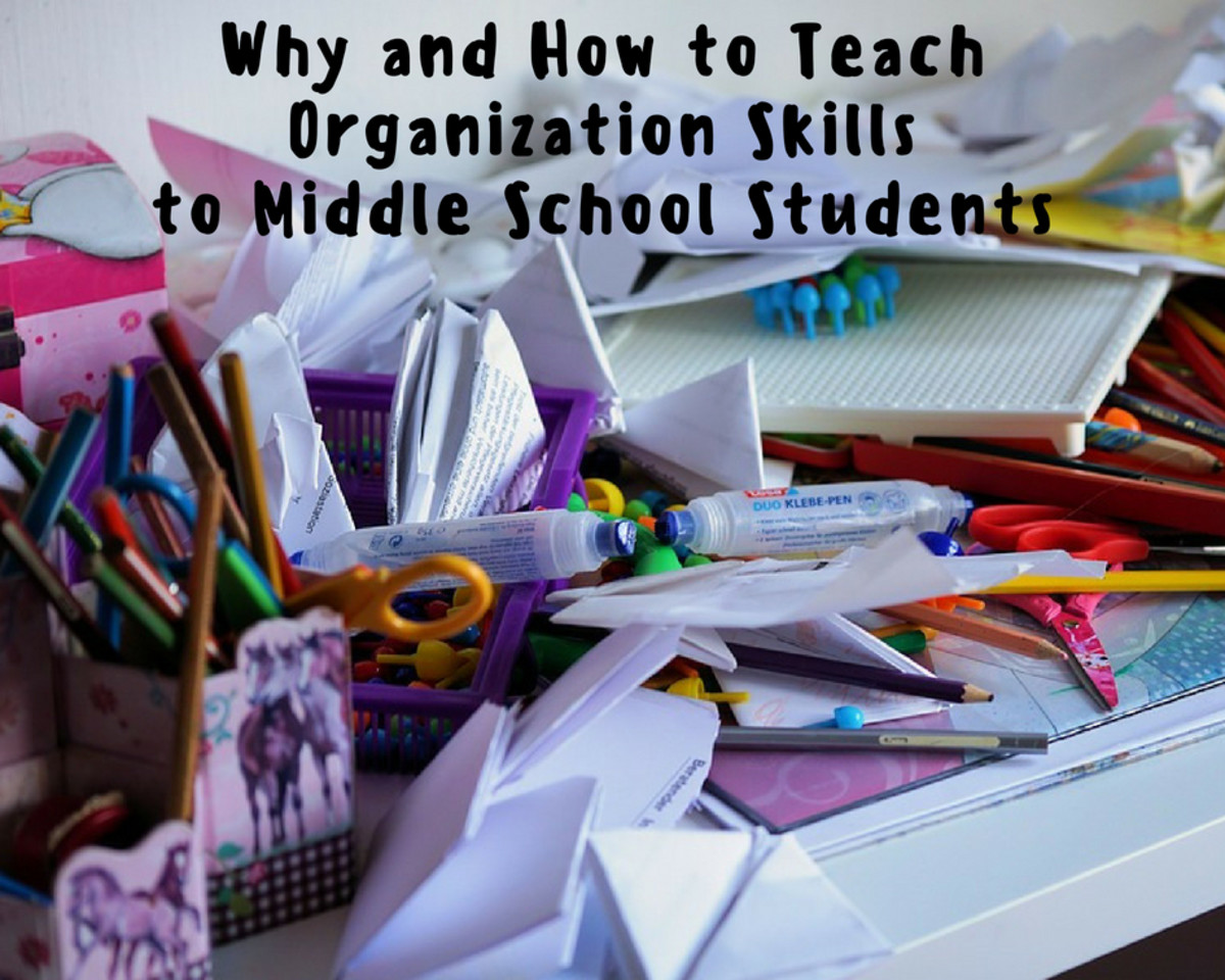 Many middle school students haven't learned how to be organized.