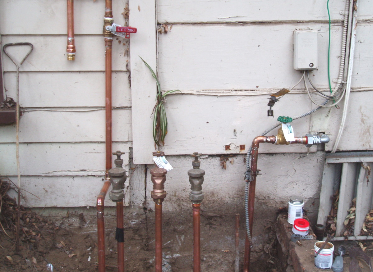 Project: Repiping the irrigation system. The system was old and had corroded metal pipes that were wearing out. We replaced them with copper tubing, which has a really long life. We also redesigned the sprinkler valves, making them easier to reach.