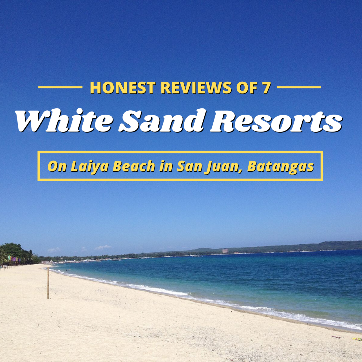 There are many resorts lining the beautiful white sand shoreline of Laiya Beach in San Juan, but not all of them live up to the photos on their websites. 