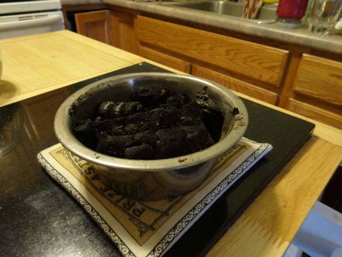 A dish of charcoal in an area will absorb any odor or chemical you need removed.