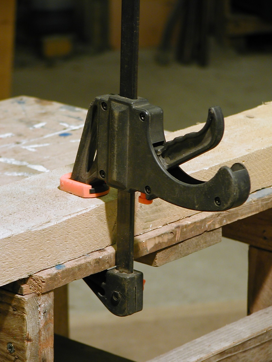Quick release clamps are useful for holding timber