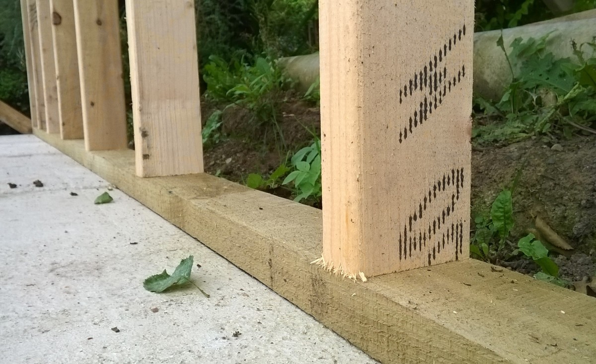 A miter saw is virtually essential for rapidly producing accurate square cuts when framing (building timber frame walls)