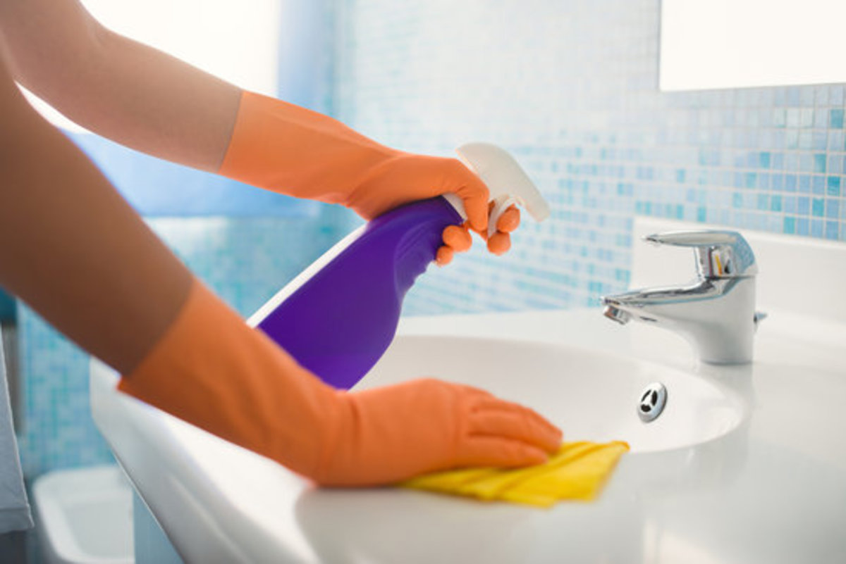 Keeping bathrooms clean requires daily, weekly, and monthly cleaning routines.