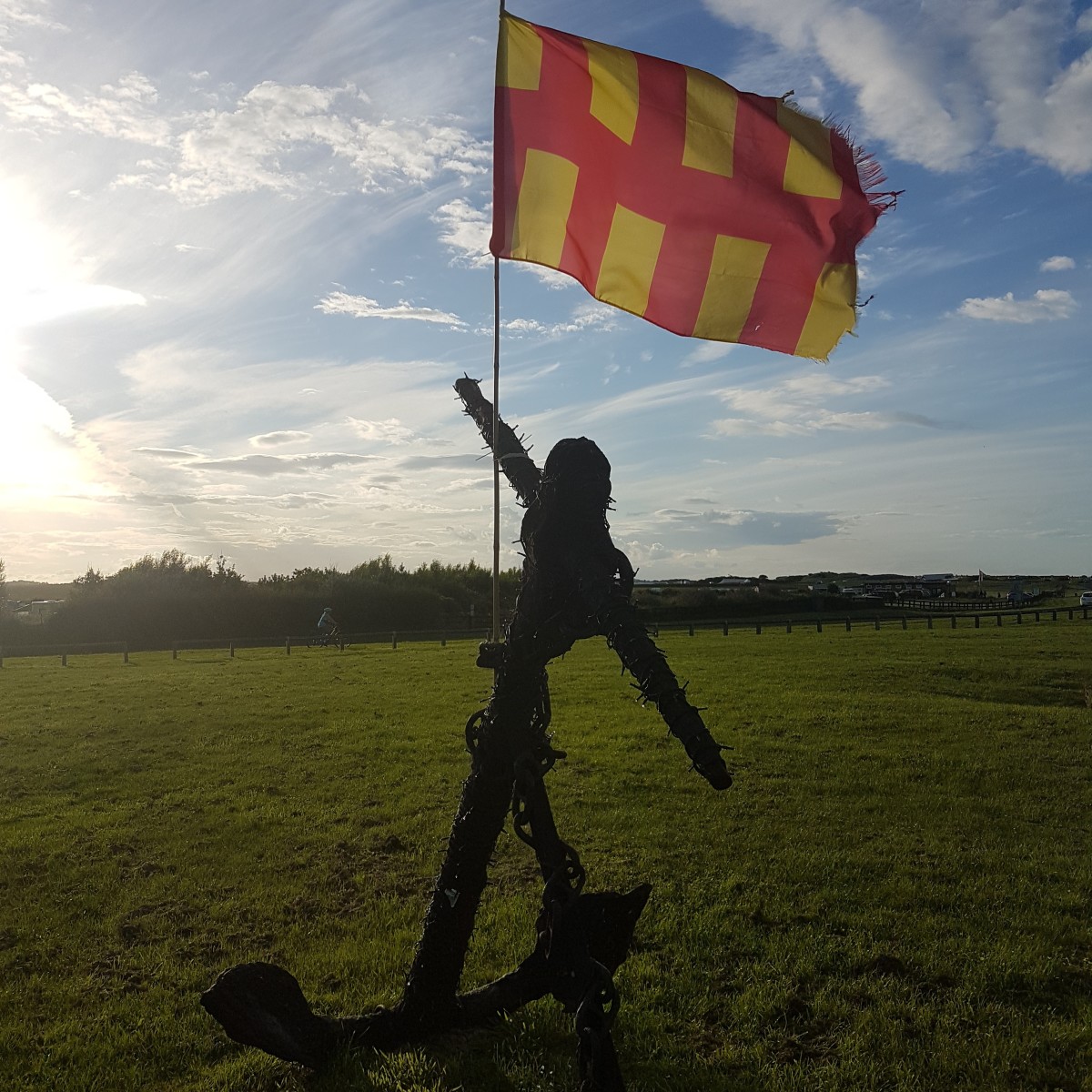 The Flag of Northumberland. When travelling the region expect to see this everywhere as the local people are rightly, very proud of their region.