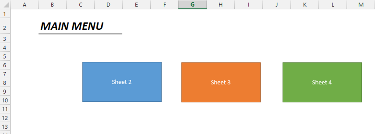 Excel VBA: Creating a Main Menu