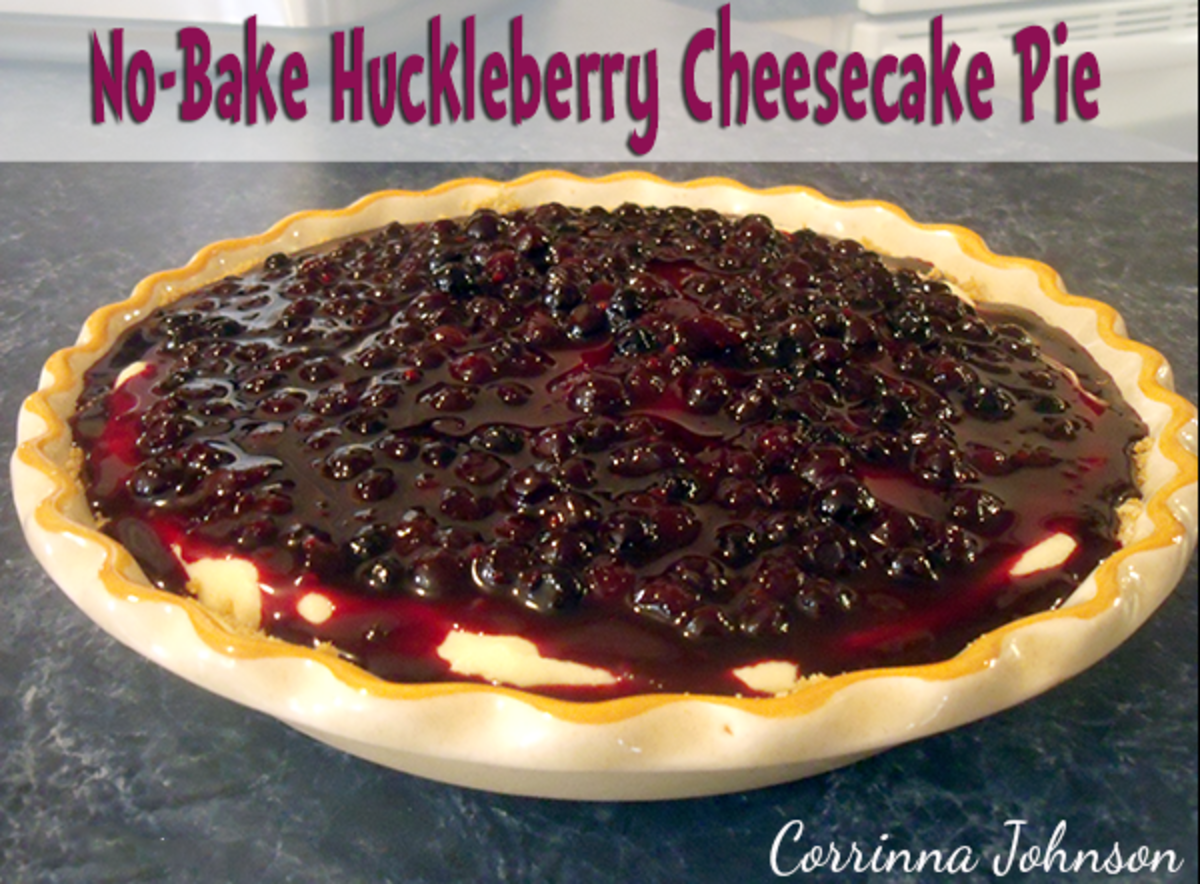 No-Bake Huckleberry Cheesecake Pie
