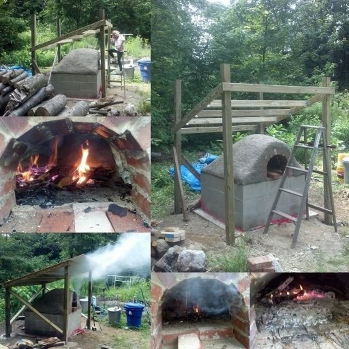 Build a roof and fire the oven!