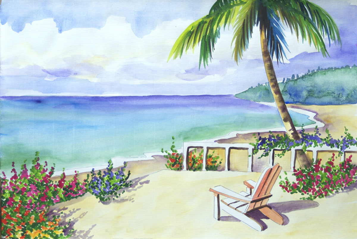 Create paintings with beautiful skies by learning how to watercolor. 