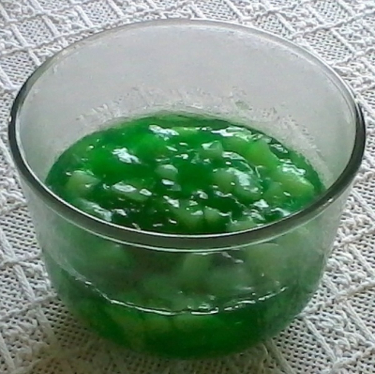 This vintage Jell-O dessert features lime, pear, and ginger ale!