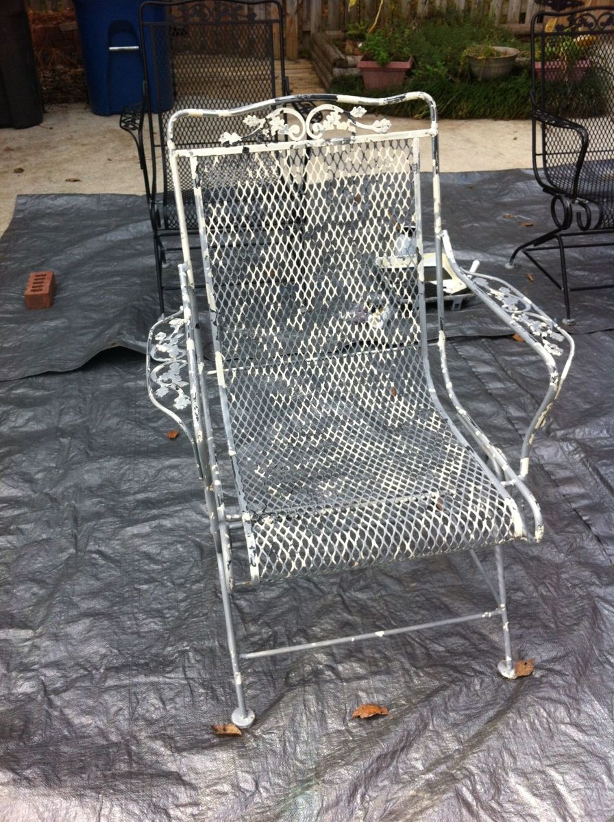 Paint A Vintage Wrought Iron Chair, Can You Paint Wrought Iron Furniture