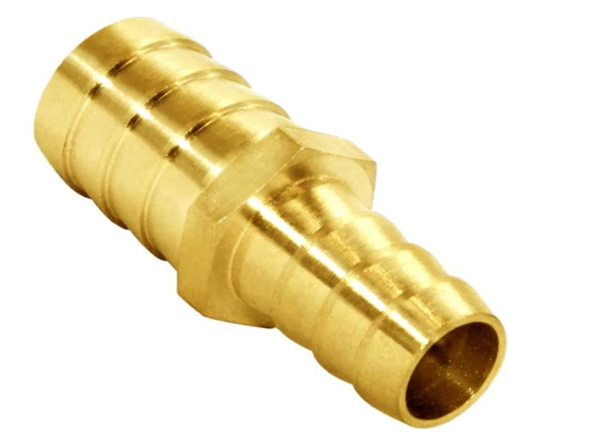 1-3/4 Inch Brass Barbed Double End Male Hose to Female Hose Connector Joint 