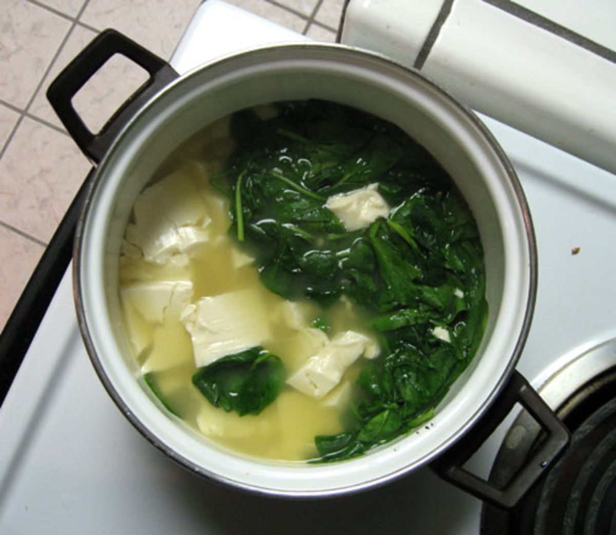 Tofu in soup