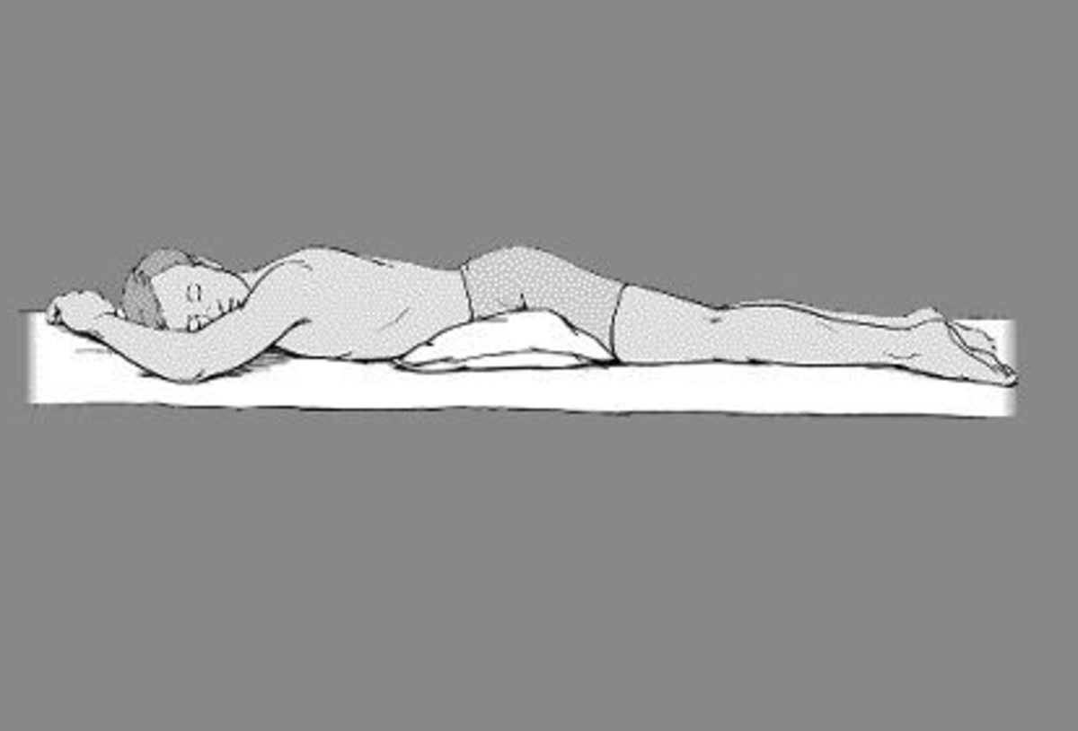 Place the pillow under the hips and/or lower stomach.