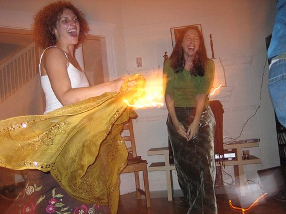 Learning belly dance at home is more fun with a friend!