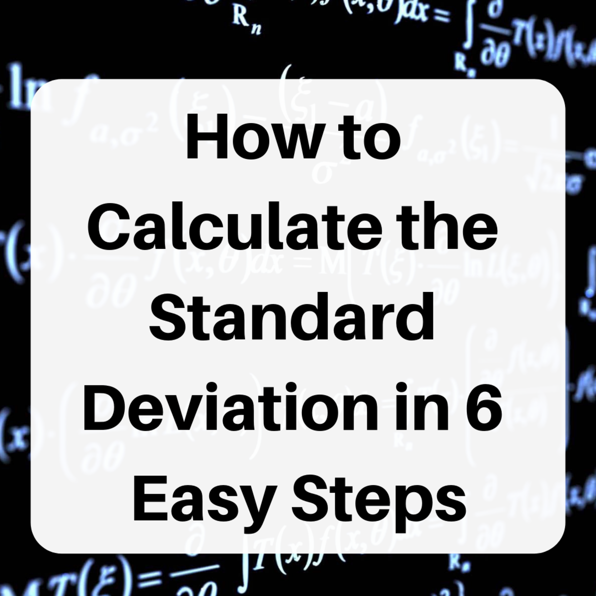 How to Calculate Standard Deviation