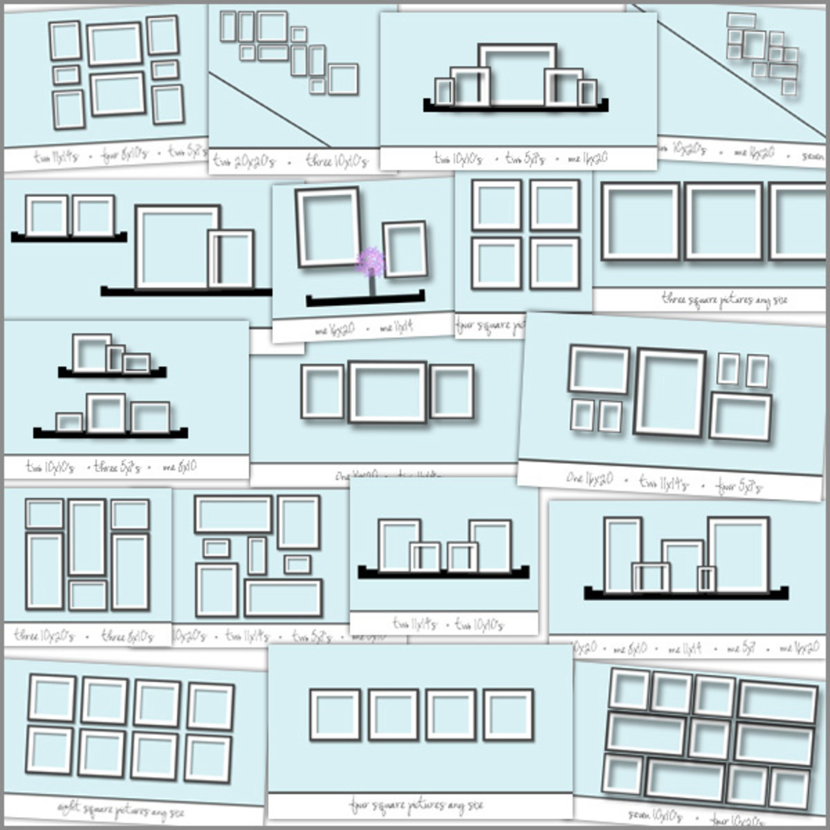 How to Arrange Three Photo Frames on a Wall