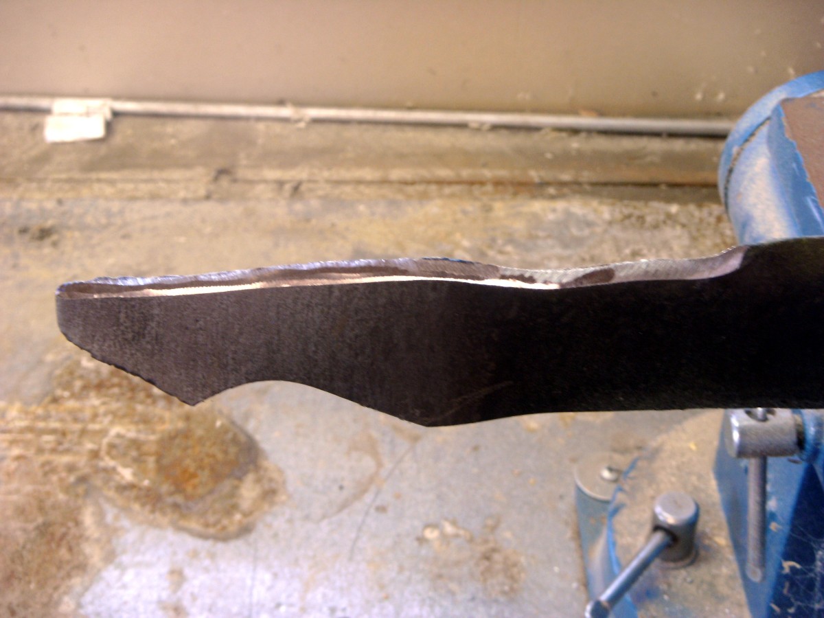 Sharpened mower blade.