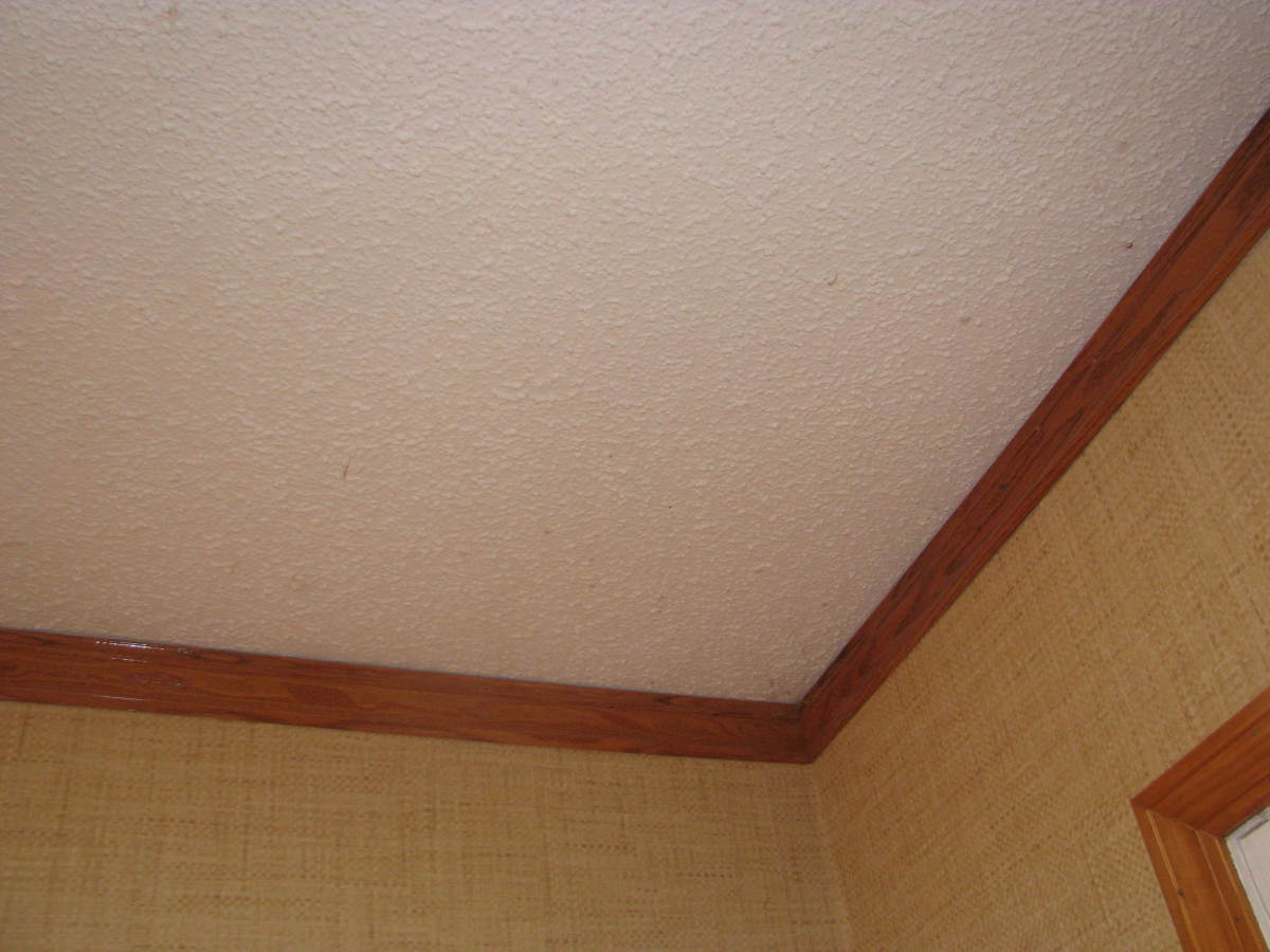 Our original popcorn ceiling.