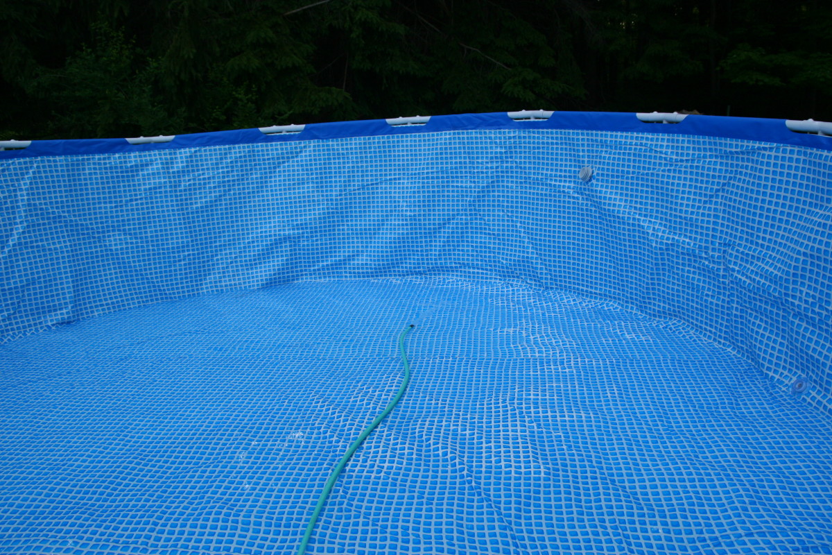 Filling a 16' x 48" Intex Metal Frame Pool. This might take a while...