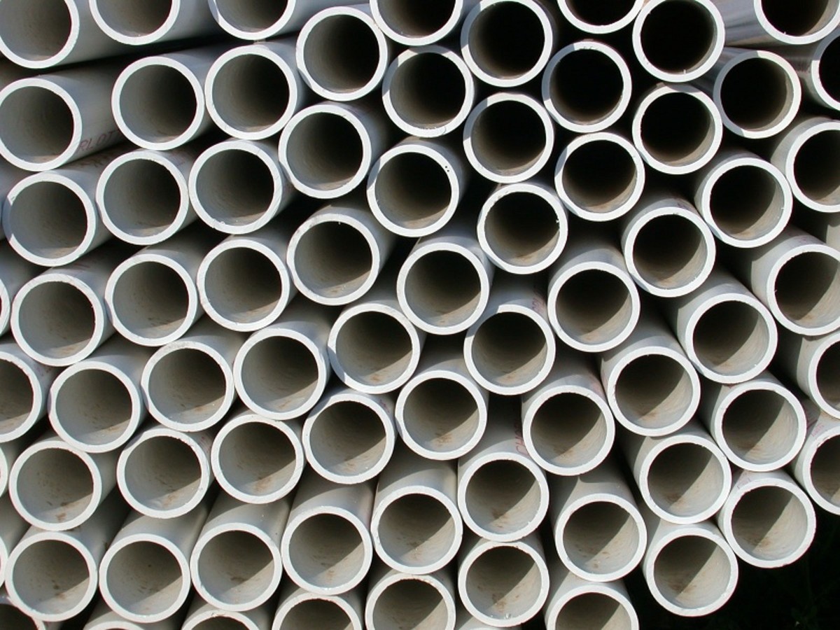 A Stack of PVC Pipe