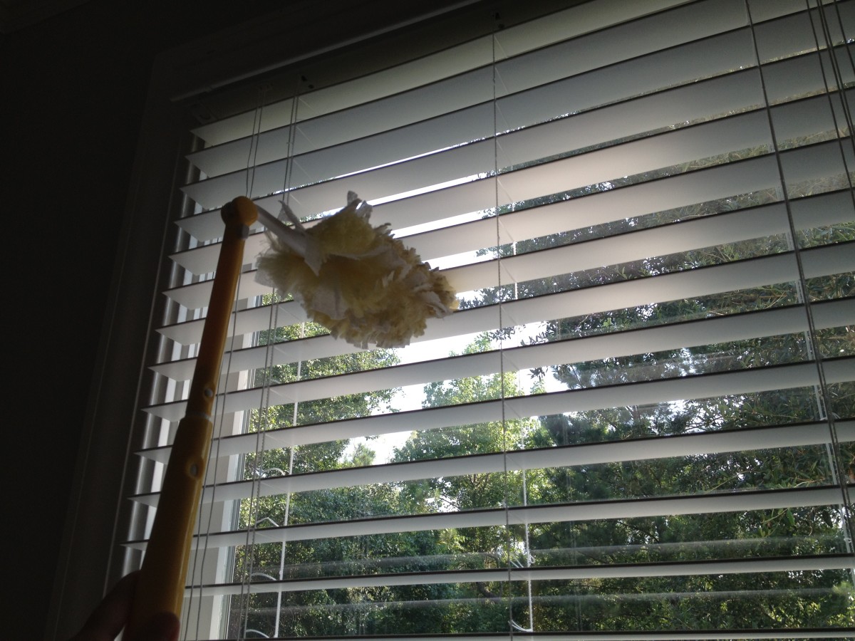 Dusting Blinds: Swiffers are good for dusting blinds.