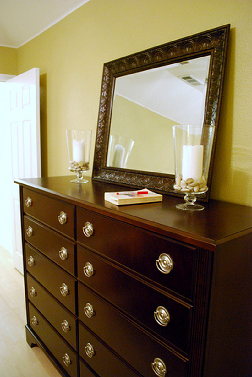 New pulls can completely change the look of an old dresser.
