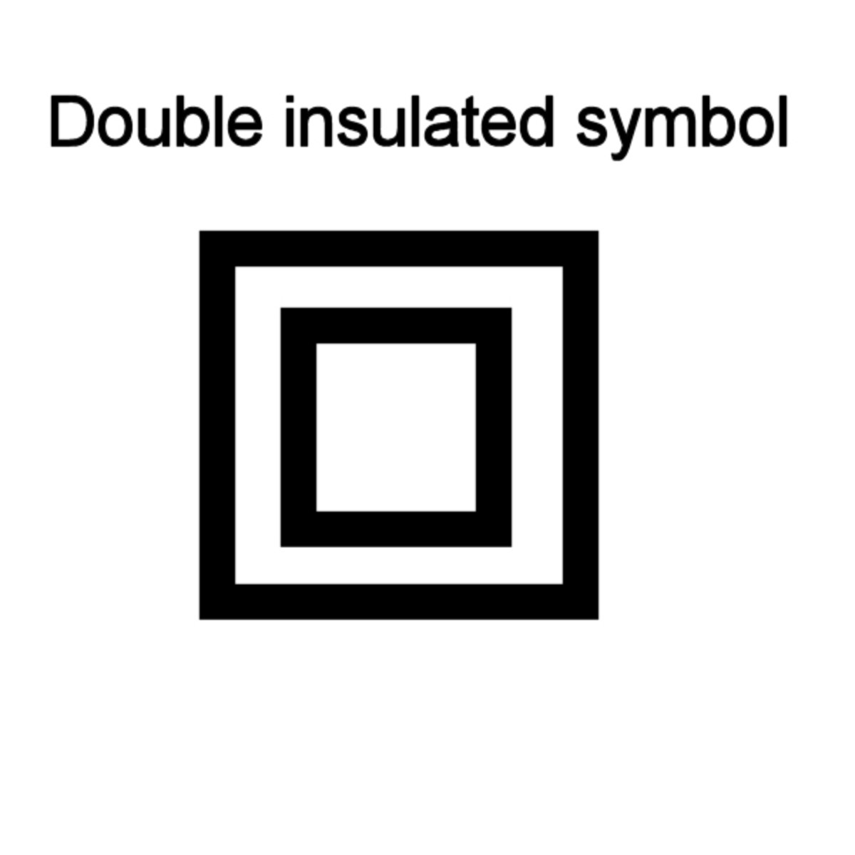 Double insulated symbol