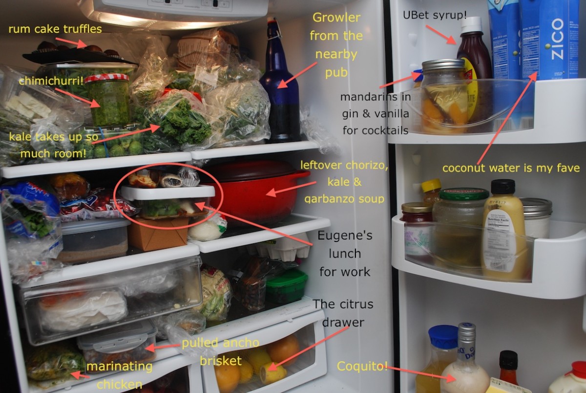 Here's an example of an overstuffed refrigerator.