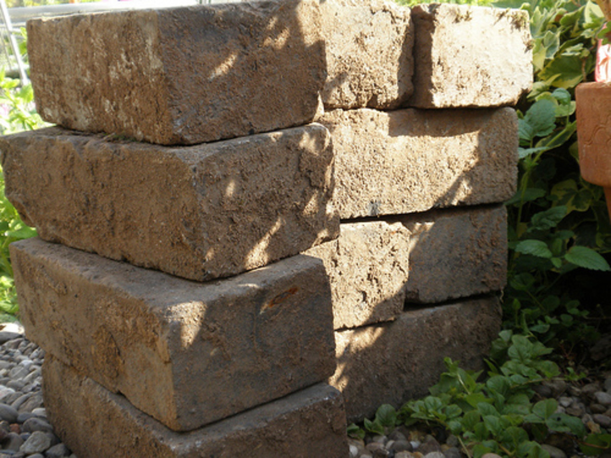 Get bricks from a building demolition site. They're great for edging and paving!