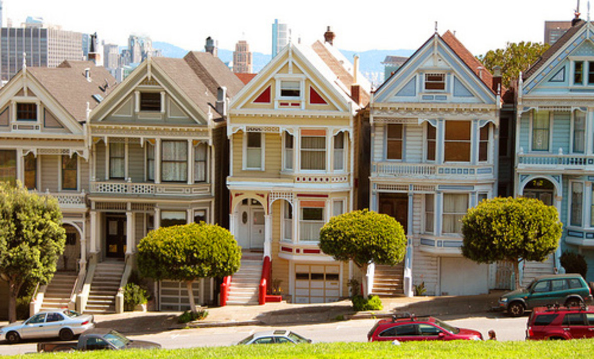 The Painted Ladies adjacent to Alamo Square are just a small sampling among thousands of Victorians in San Francisco.