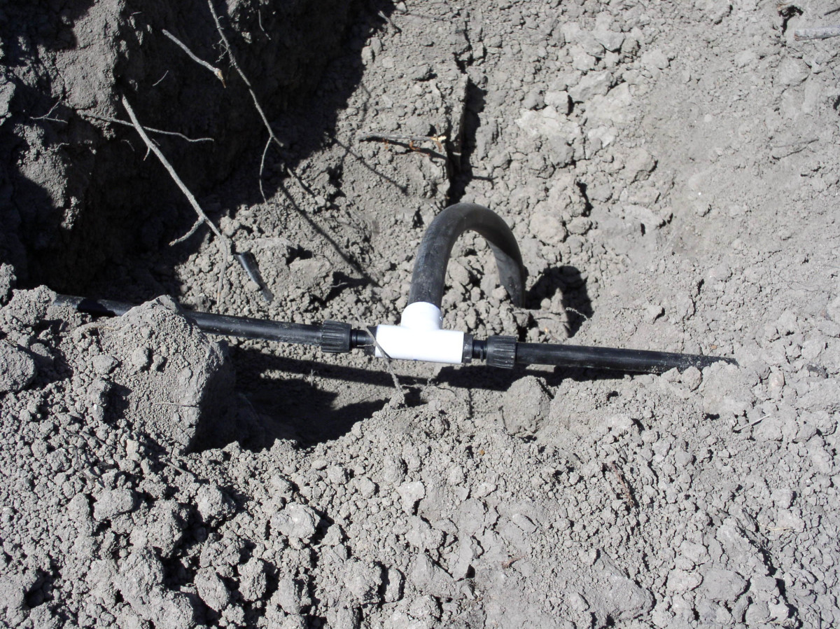 Push-on drip irrigation fittings quickly connect two or more pieces of tubing together.