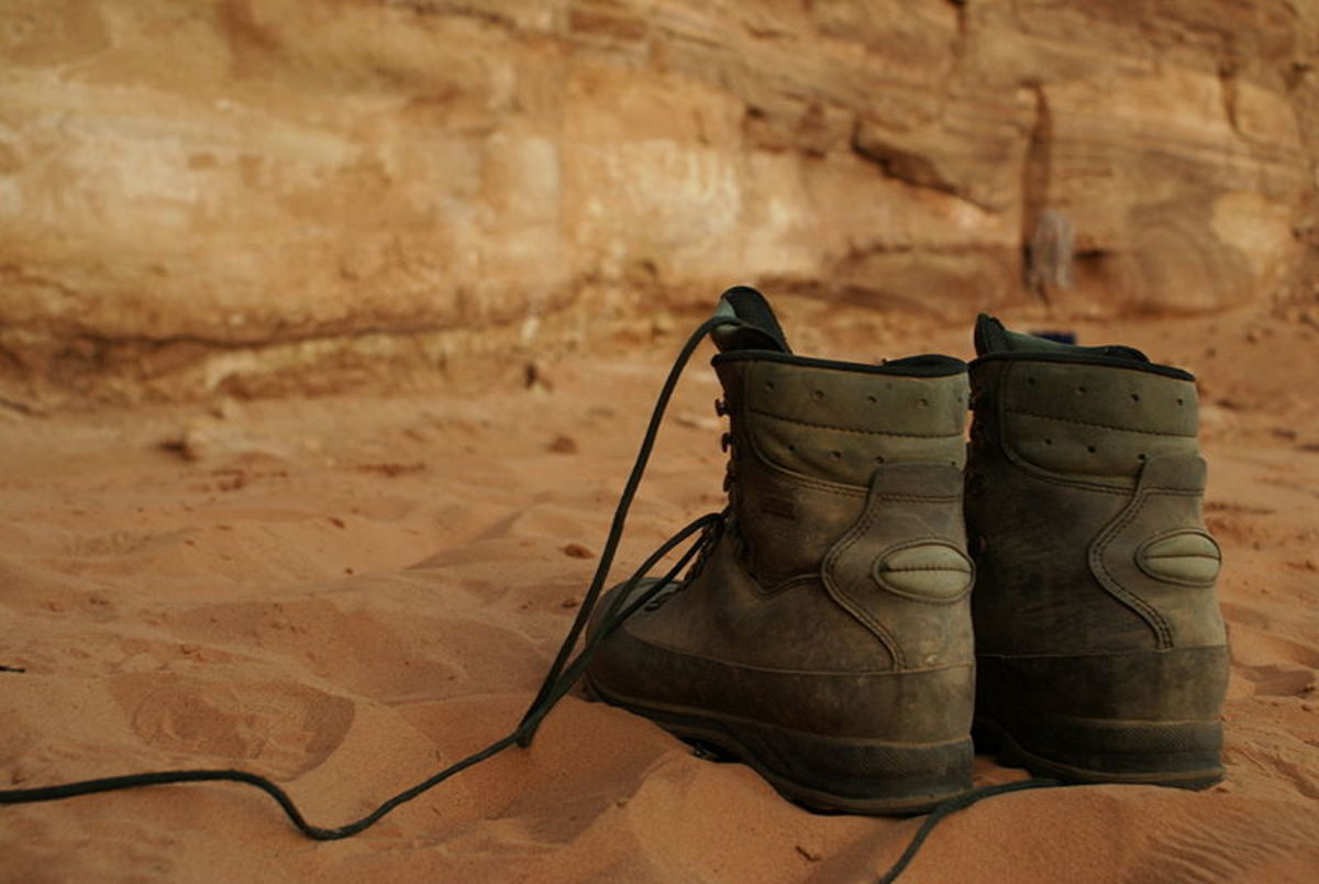 Hiking boots treated with NeverWet will keep your feet dry - at least for a while.