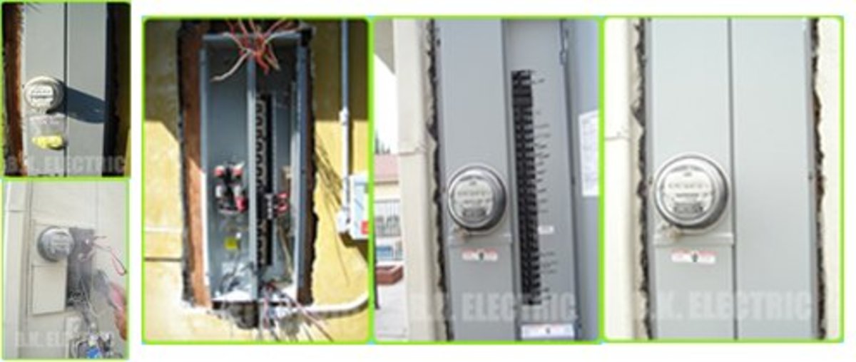 A few images of different types of electrical panels.