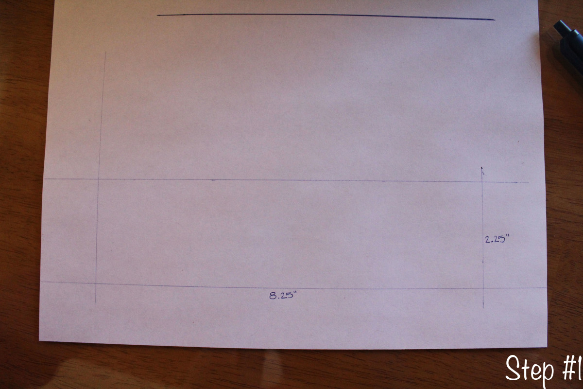 Template drawn on plain paper.