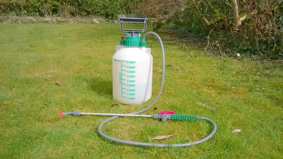 A small capacity sprayer like this one is very useful