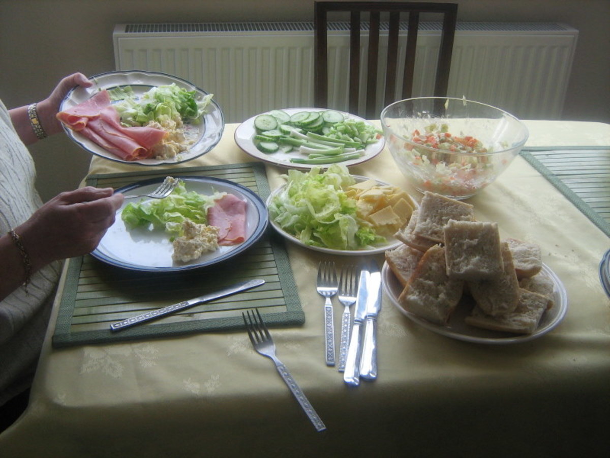 Homemade Coleslaw and Salad