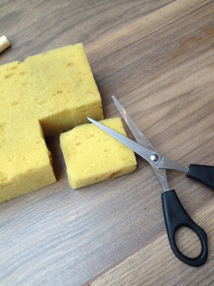 Step 1: Cut the sponge