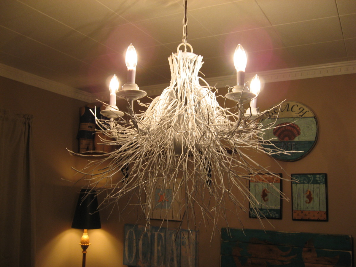 The first twig chandelier I made